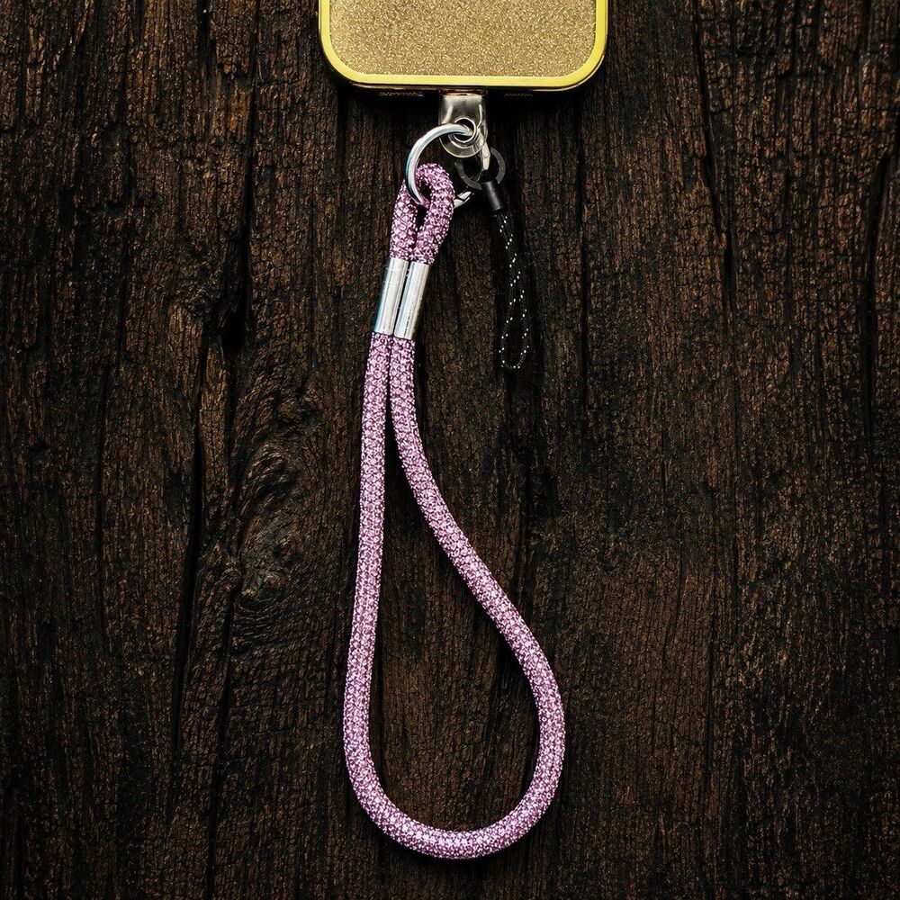 Purple Rhinestone Phone Wrist Strap Charm